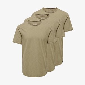 3ER PACK - Basic T-shirt - chinchilla