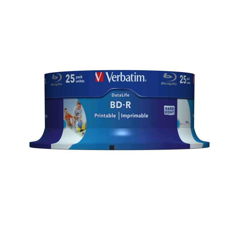 Blu-Ray BD-R Printable Verbatim Wide Inkjet Datalife 25 штук 25 GB 6x