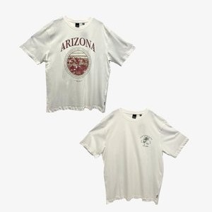 2ER PACK GESCHNITTEN RUNDHALS KURZARM - Print T-shirt - beige rot