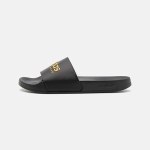 ADILETTE SHOWER UNISEX - Pool slides - core black/matte gold ADILETTE SHOWER UNISEX - Pool slides - core black/matte gold