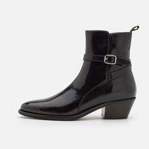 ADINA 1 - Cowboy/biker ankle boot - black/rich tan ADINA 1 - Cowboy/biker ankle boot - black/rich tan