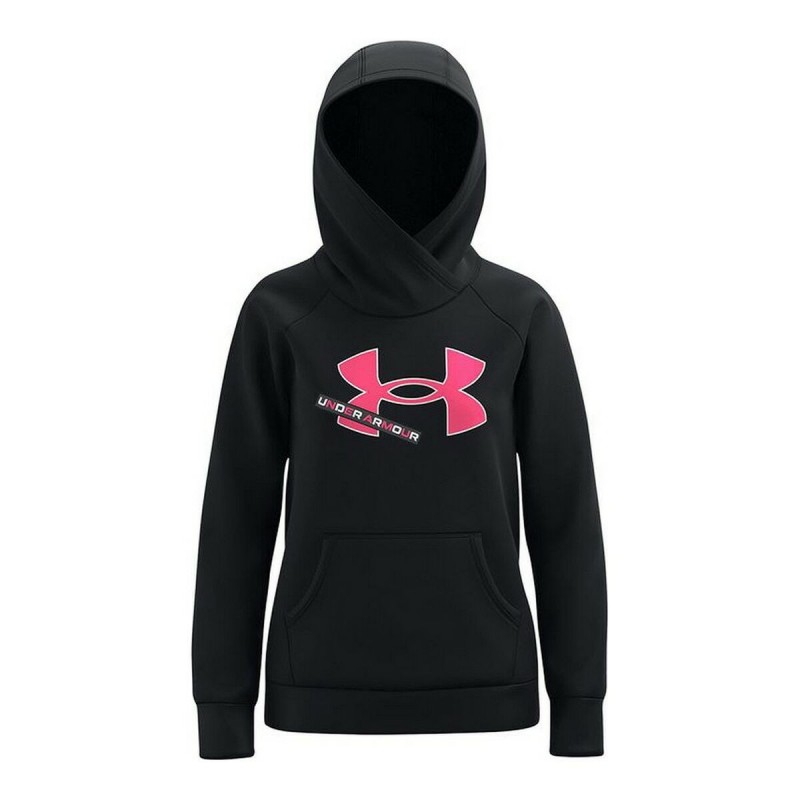 Толстовка с капюшоном для девочек Under Armour Fleece Logo Чёрный