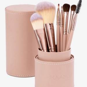 7PK MAKEUP BRUSH, CYLINDRIC CASE - Makeup brush set - mix 7PK MAKEUP BRUSH, CYLINDRIC CASE - Makeup brush set - mix