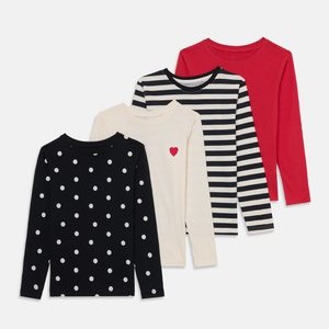4 PACK - Long sleeved top - off white/red/black