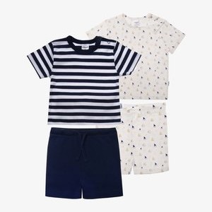 2 PACK SET - Shorts - blau/weiss