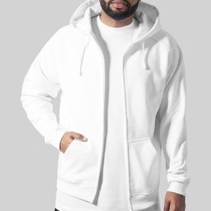 Zip-up sweatshirt - white Zip-up sweatshirt - white