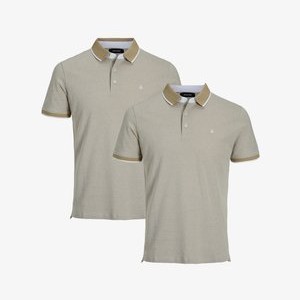 2ER PACK PAULOS SLIM FIT - Polo shirt - crockery 2ER PACK PAULOS SLIM FIT - Polo shirt - crockery