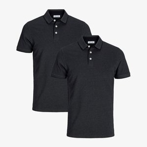2ER PACK PAULOS SLIM FIT - Polo shirt - dark grey melange 2ER PACK PAULOS SLIM FIT - Polo shirt - dark grey melange