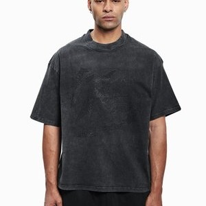 SURROUNDING UNISEX - Print T-shirt - black washed SURROUNDING UNISEX - Print T-shirt - black washed
