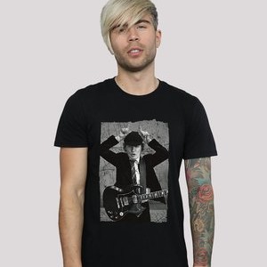 ACDC ANGUS YOUNG FOTO - ROCK METAL MUSIK BAND FAN MERCH - Print T-shirt - black ACDC ANGUS YOUNG FOTO - ROCK METAL MUSIK BAND FAN MERCH - Print T-shirt - black
