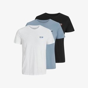 3ER-PACK GEDRUCKT RUNDHALS - Basic T-shirt - black