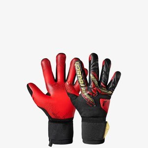 ATTRAKT GLUEPRINT - Goalkeeping gloves - blck gold firy red ATTRAKT GLUEPRINT - Goalkeeping gloves - blck gold firy red