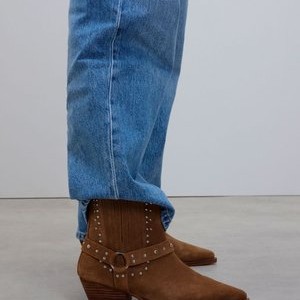 WESTERN MET STUDS - Cowboy/biker ankle boot - cognac WESTERN MET STUDS - Cowboy/biker ankle boot - cognac