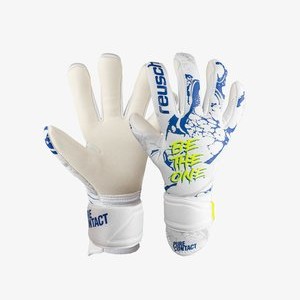 CONTACT SILVER JUNIOR - Goalkeeping gloves - white deep blue CONTACT SILVER JUNIOR - Goalkeeping gloves - white deep blue