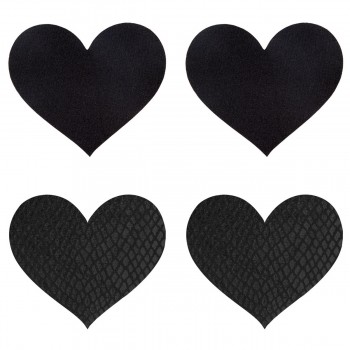 Протекторы для сосков Peekaboo Чёрный Один размер сердца