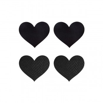 Протекторы для сосков Peekaboo Чёрный Один размер сердца