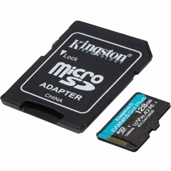 Карта памяти микро-SD с адаптером Kingston CANVAS Go! Plus 128 Гб