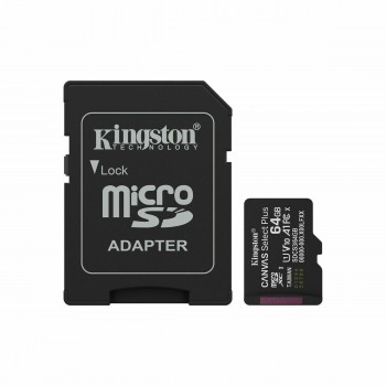 Карта памяти микро-SD с адаптером Kingston SDCS3/64GB 64 Гб