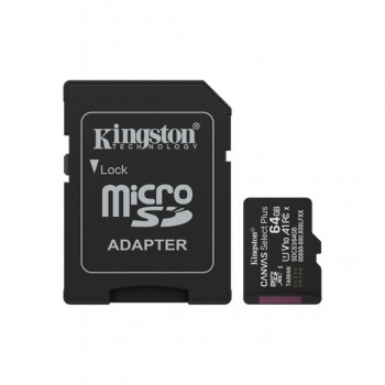 Карта памяти микро-SD с адаптером Kingston SDCS3/64GB 64 Гб