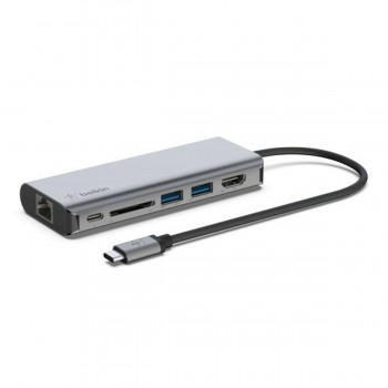USB-разветвитель Belkin AVC008BTSGY Серебристый