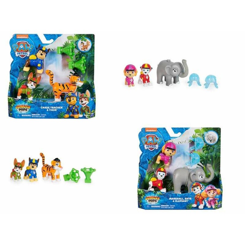 Playset The Paw Patrol Jungle 19,05 x 20,23 x 5,71 cm 4 штук