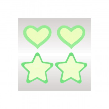 Протекторы для сосков Peekaboo Зеленый Один размер сердца Звезды