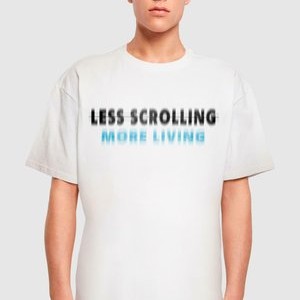 LESS SCROLLING - Print T-shirt - white LESS SCROLLING - Print T-shirt - white