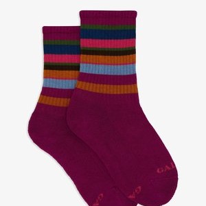 WITH STRIPES - Socks - magenta prussia WITH STRIPES - Socks - magenta prussia