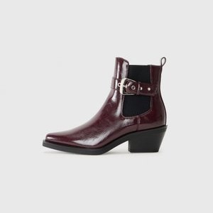 ONLAMIE 1 - Cowboy/biker ankle boot - dark red