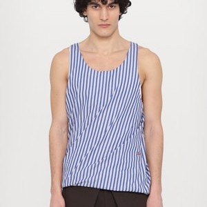 STRIPED TWIST TANK - Top - blue STRIPED TWIST TANK - Top - blue