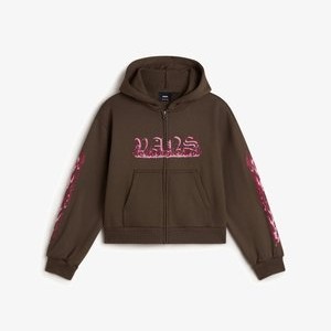 Zip-up sweatshirt - dark brown Zip-up sweatshirt - dark brown