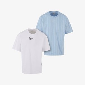 2 PACK - Print T-shirt - white blue 2 PACK - Print T-shirt - white blue