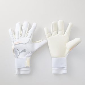 ULTRA ULTIMATE HYBRID UNISEX - Goalkeeping gloves - white/silvercoloured/heat fire ULTRA ULTIMATE HYBRID UNISEX - Goalkeeping gloves - white/silvercoloured/heat fire