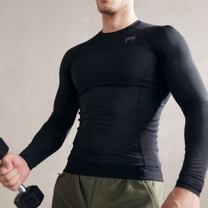 AIR RASHGUARDS - Long sleeved top - black AIR RASHGUARDS - Long sleeved top - black