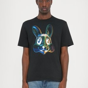 MEN RABBIT - Print T-shirt - black MEN RABBIT - Print T-shirt - black