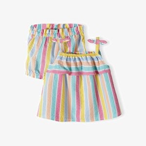 2 PIECES STRIPED SET - Shorts - multi coloured