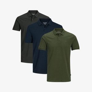 3 PACK - Polo shirt - schwarz   blau   grün 3 PACK - Polo shirt - schwarz   blau   grün