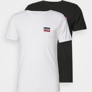 2 PACK - Basic T-shirt - white/black 2 PACK - Basic T-shirt - white/black
