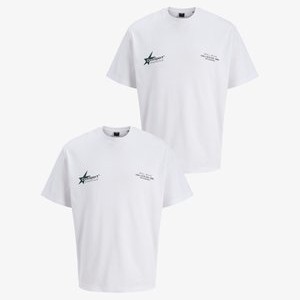 2 PACK - Print T-shirt - weiß 2 PACK - Print T-shirt - weiß