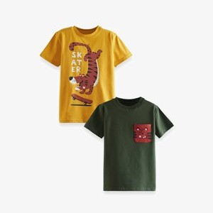 2 PACK - Print T-shirt - senf 2 PACK - Print T-shirt - senf