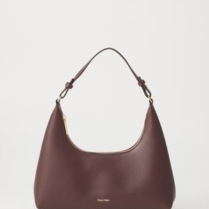 FOIL LOGO SHOULDER BAG - Handbag - fudge/espresso FOIL LOGO SHOULDER BAG - Handbag - fudge/espresso