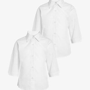 2 PACK - Button-down blouse - white 2 PACK - Button-down blouse - white