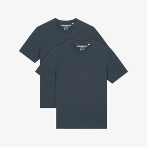 2ER MULTIPACK - Basic T-shirt - india ink grey 2ER MULTIPACK - Basic T-shirt - india ink grey