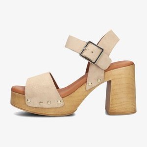 Clogs - beige