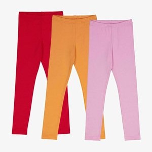 3 ER-PACK - Leggings - tangarine salsa pastel