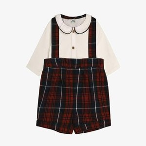 2-PIECE CHECKED SET-REGULAR FIT - Shirt - red