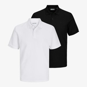 2ER PACK - Polo shirt - schwarz   weiß 2ER PACK - Polo shirt - schwarz   weiß