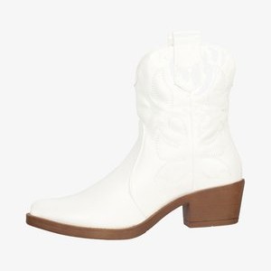 Cowboy/biker ankle boot - weiß Cowboy/biker ankle boot - weiß