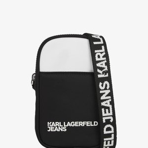 KARL LAGERFELD JEANS - Phone pouch - white black KARL LAGERFELD JEANS - Phone pouch - white black