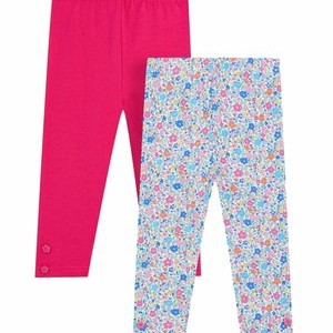 2 PACK - Leggings - Trousers - fuchsia pink ditsy floral 2 PACK - Leggings - Trousers - fuchsia pink ditsy floral
